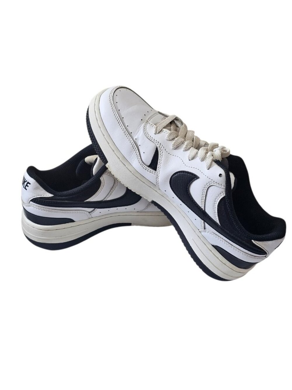 Nike Court Vision Low Next Nature White Black Women 8 DX9176-100 Sneakers - Picture 2 of 8